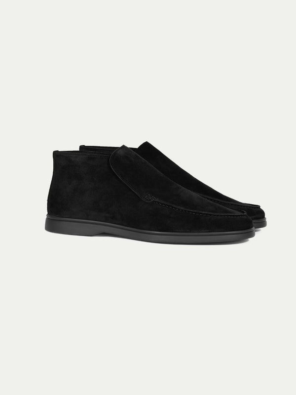 Balishoes Men's Black Suede Slip-On City Loafer