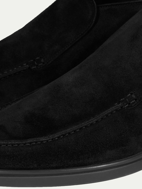 Balishoes Men's Black Suede Slip-On City Loafer