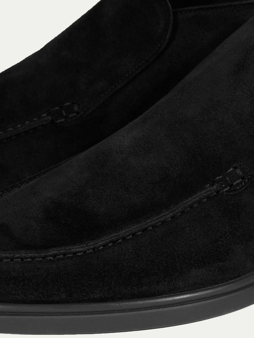 Balishoes Men's Black Suede Slip-On City Loafer
