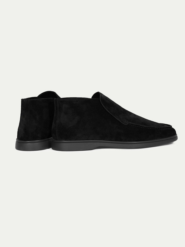 Balishoes Men's Black Suede Slip-On City Loafer