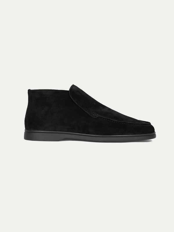 Balishoes Men's Black Suede Slip-On City Loafer