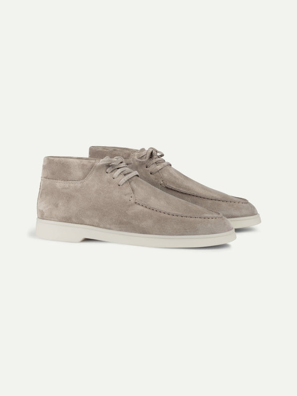 Balishoes Men's Light Grey Suede Lace-Up Desert Boot