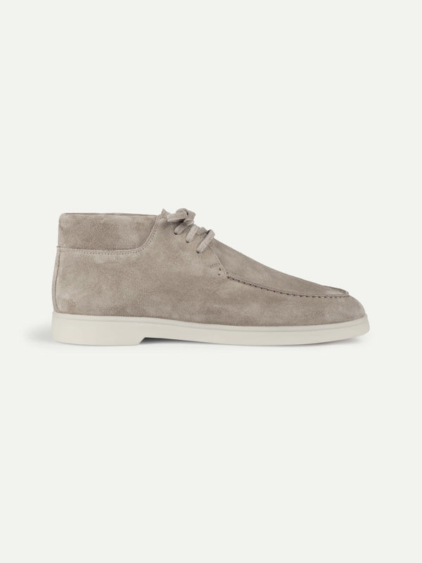 Balishoes Men's Light Grey Suede Lace-Up Desert Boot
